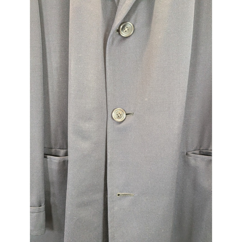 Abercrombie And Fitch Trench coat Dark Blue Men's XL Missing Button - Picture 5 of 16
